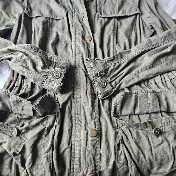 Olive Green Women's Utility Jacket Size M - Picture 5 of 9